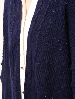 sequined fringed asymmetric shrug - 15801713 - Standard Image - 6