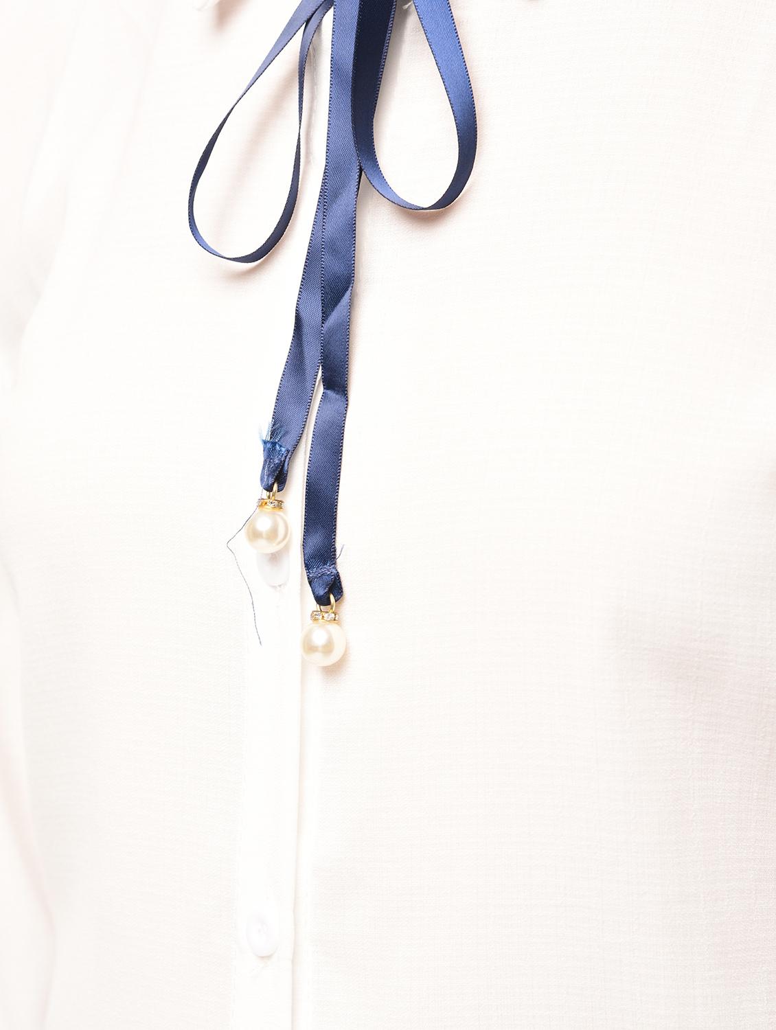 tie up detail pleated cuff shirt - 15801866 - Zoom Image - 5