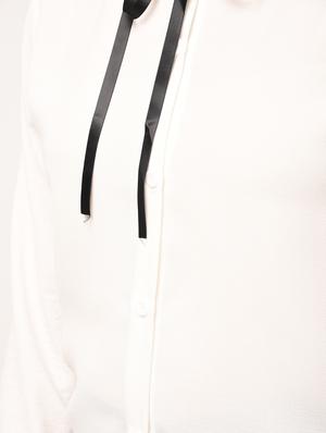 tie up detail layered collared shirt - 15801867 - Standard Image - 6