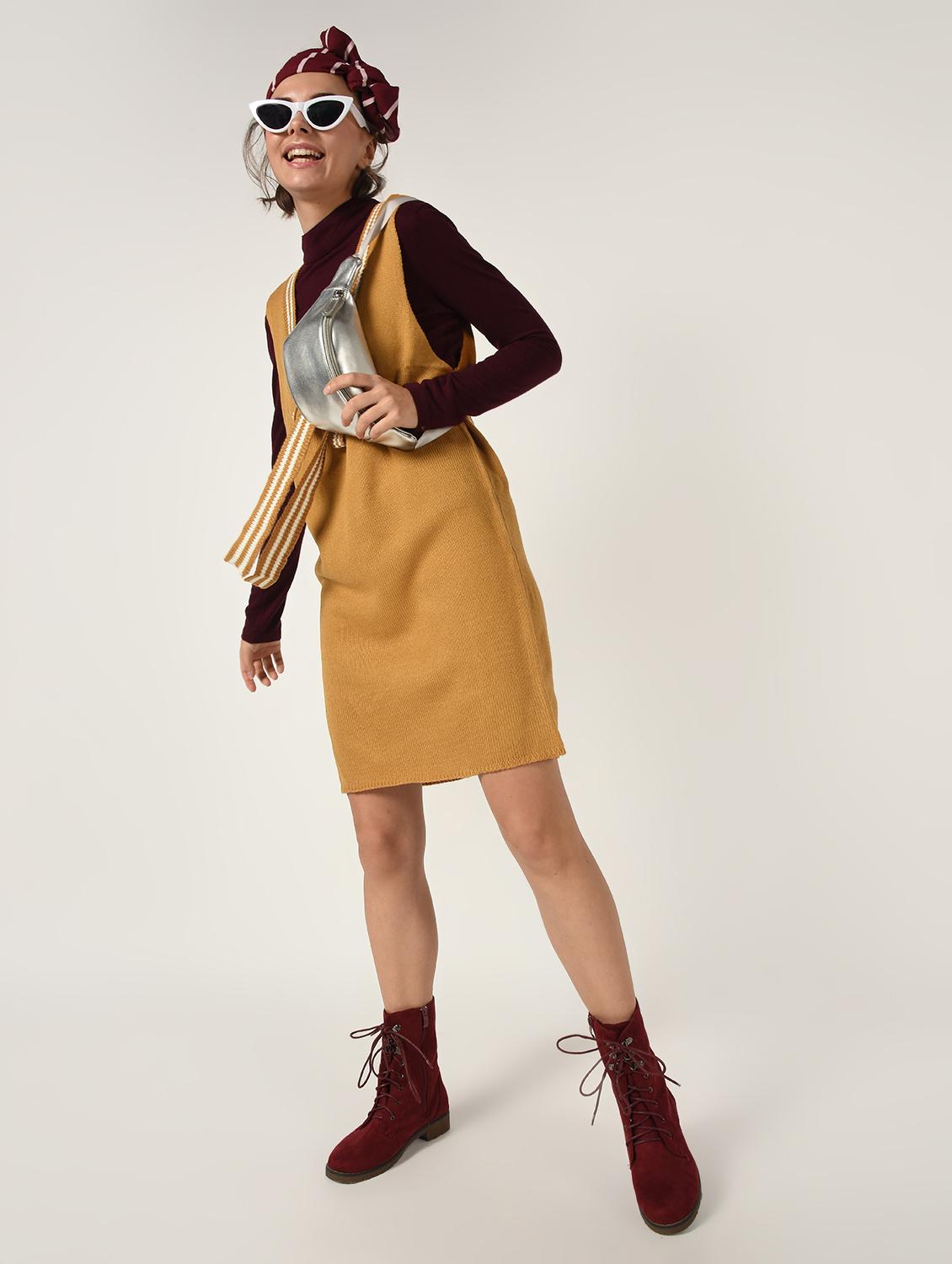 tie up detail a-line dress - 15801870 - Zoom Image - 1