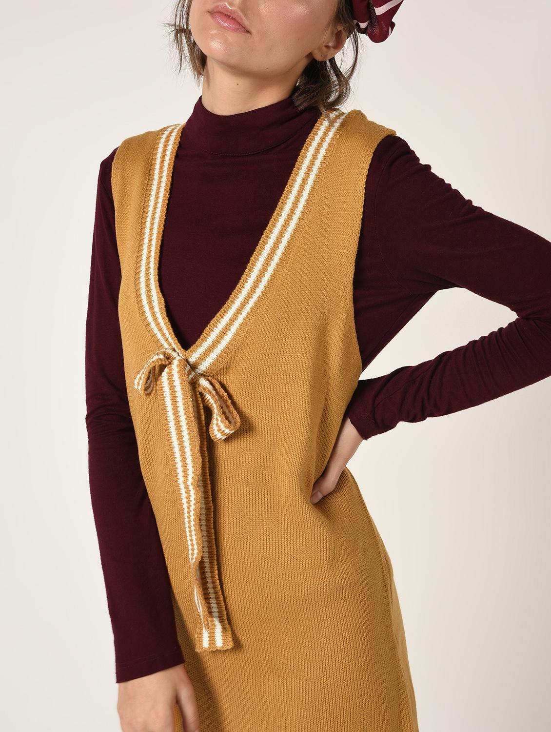 tie up detail a-line dress - 15801870 - Zoom Image - 5