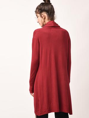 rib detail sleeved fringed hem shrug - 15801872 - Standard Image - 2