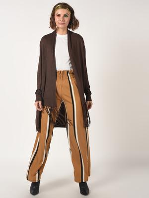 fringe detail ribbed hem shrug - 15801874 - Standard Image - 2