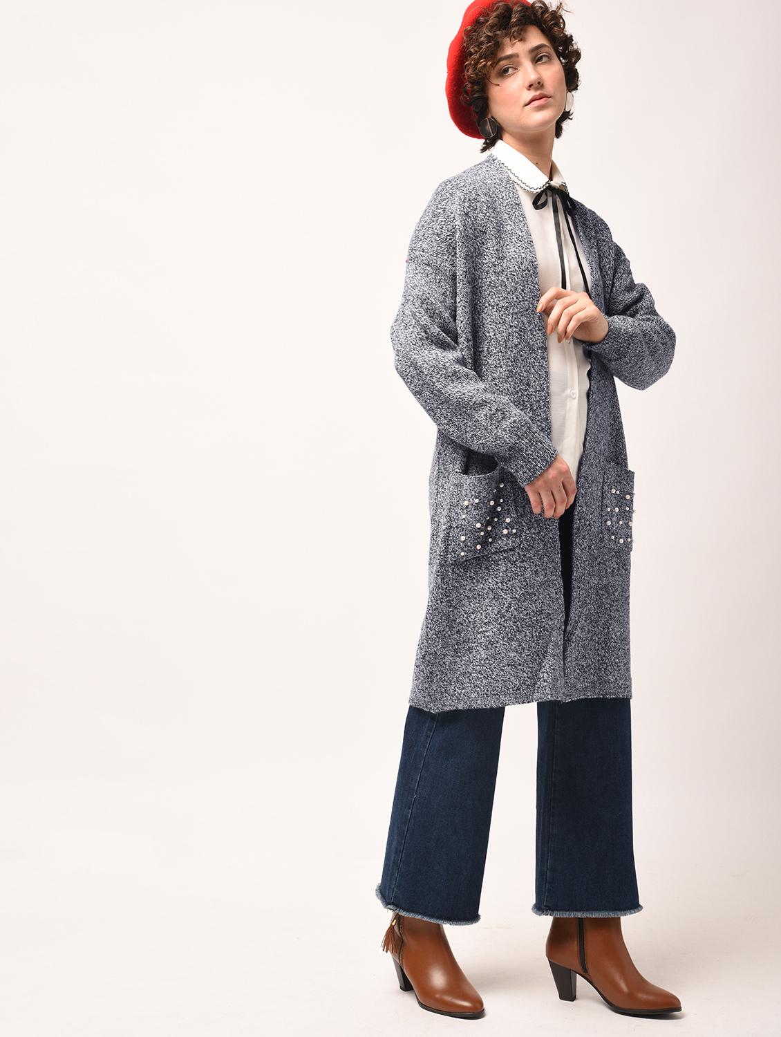 pearl embellished pocket patch shrug - 15801883 - Zoom Image - 2