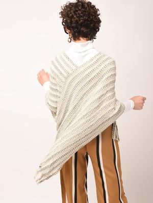 fringed hem knitted poncho - 15801884 - Standard Image - 3