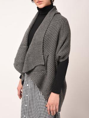 dolman sleeved asymmetric hem shrug - 15801898 - Standard Image - 2