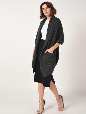 pocket detail asymmetric shrug - 15801899 - Standard Image - 2