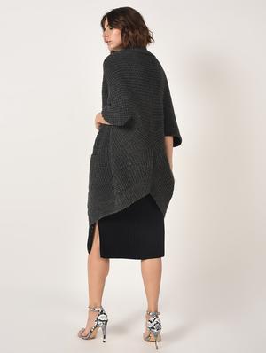 pocket detail asymmetric shrug - 15801899 - Standard Image - 3