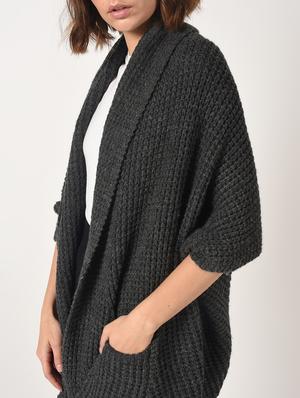 pocket detail asymmetric shrug - 15801899 - Standard Image - 4