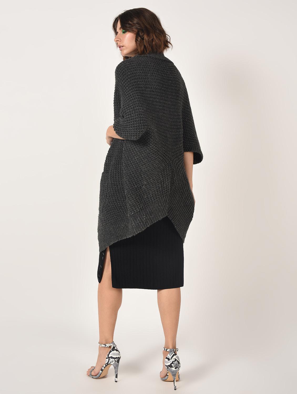 pocket detail asymmetric shrug - 15801899 - Zoom Image - 3