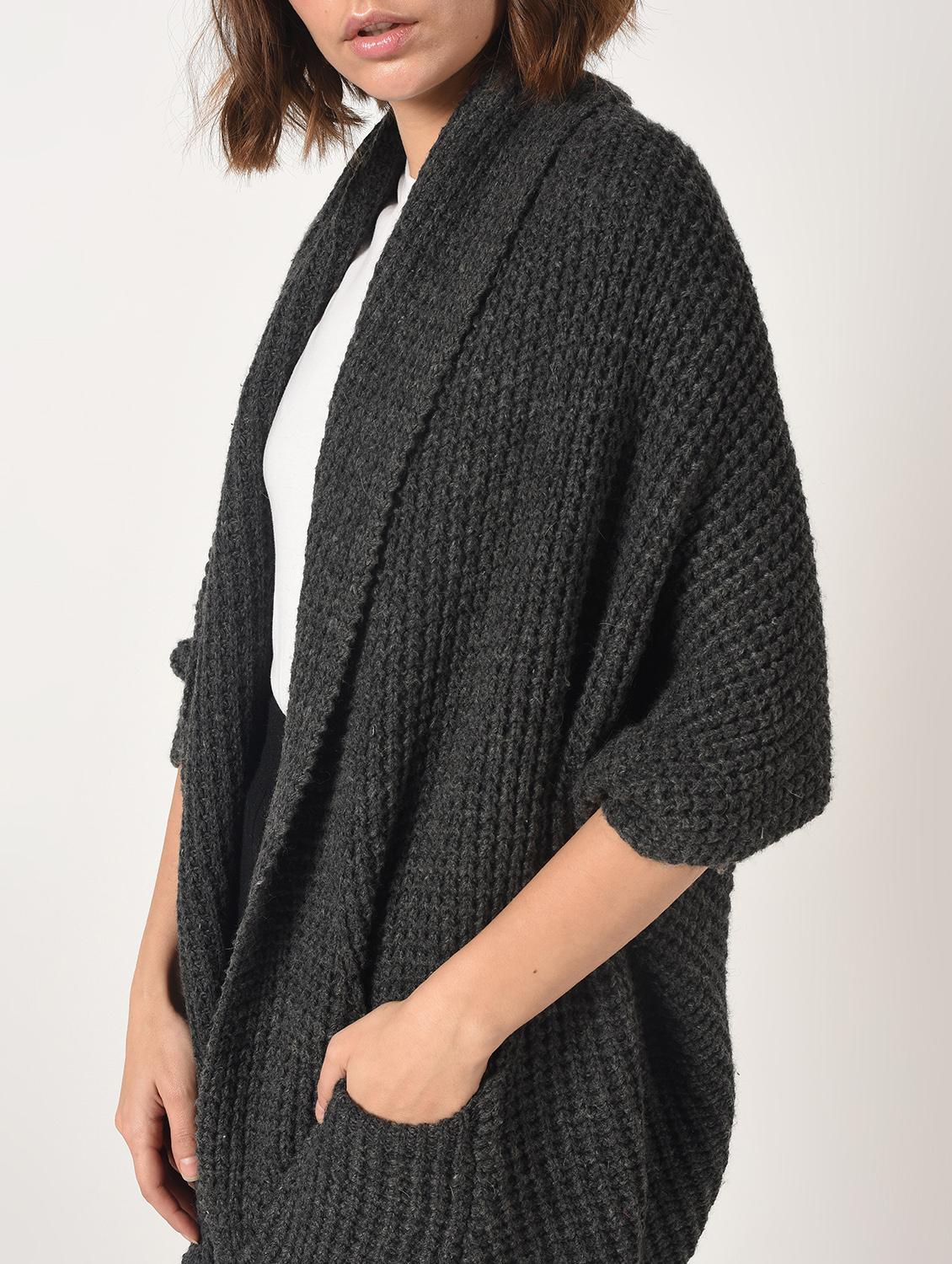 pocket detail asymmetric shrug - 15801899 - Zoom Image - 4