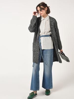 pearl embellished dropped shoulder shrug - 15801902 - Standard Image - 4