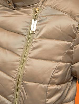 rivet detail faux fur parka jacket - 15801909 - Standard Image - 5