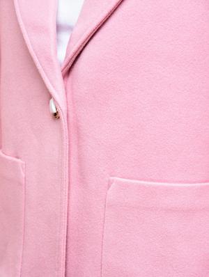 slogan print paneled overcoat - 15801919 - Standard Image - 5