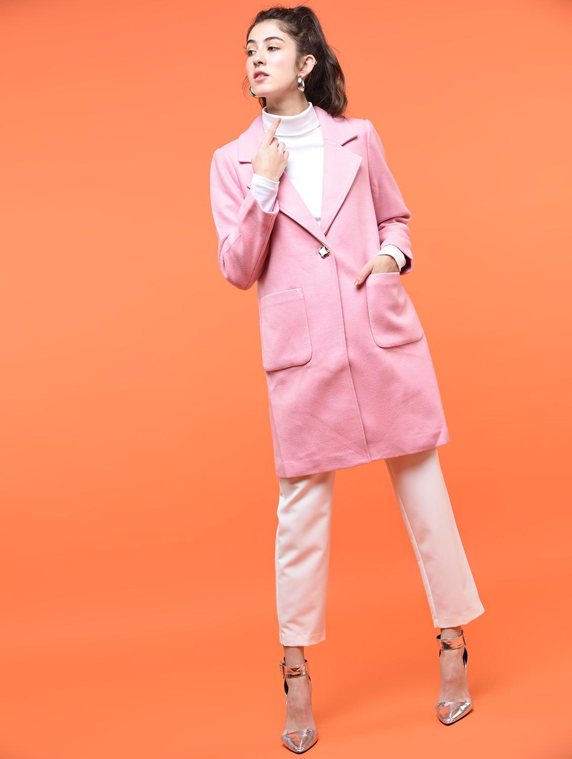 slogan print paneled overcoat - 15801919 - Zoom Image - 3