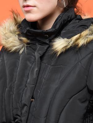 faux fur belt detail parka jacket - 15801941 - Standard Image - 6