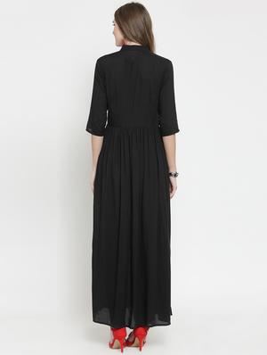 solid flared kurta - 15802808 - Standard Image - 3