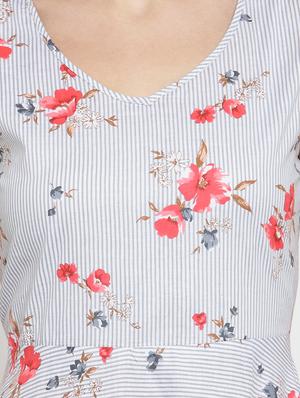 floral printed flared kurta - 15802811 - Standard Image - 4