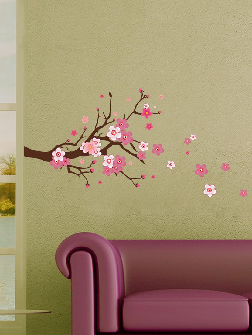 Sehaz Artworks Sakura-flowers Multicolor Wall Sticker - 15802864 - Zoom Image - 1