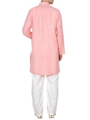 pink cotton long kurta - 15803126 - Standard Image - 3