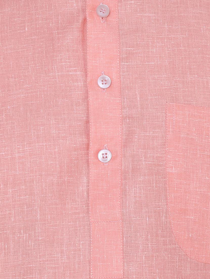 pink cotton long kurta - 15803126 - Zoom Image - 4