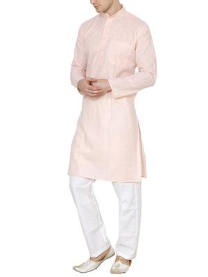 pink cotton long kurta - 15803132 - Standard Image - 2