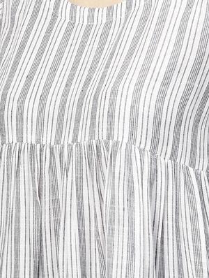 striped a-line kurti - 15803466 - Standard Image - 5