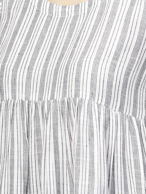 striped a-line kurti - 15803466 - Zoom Image - 5