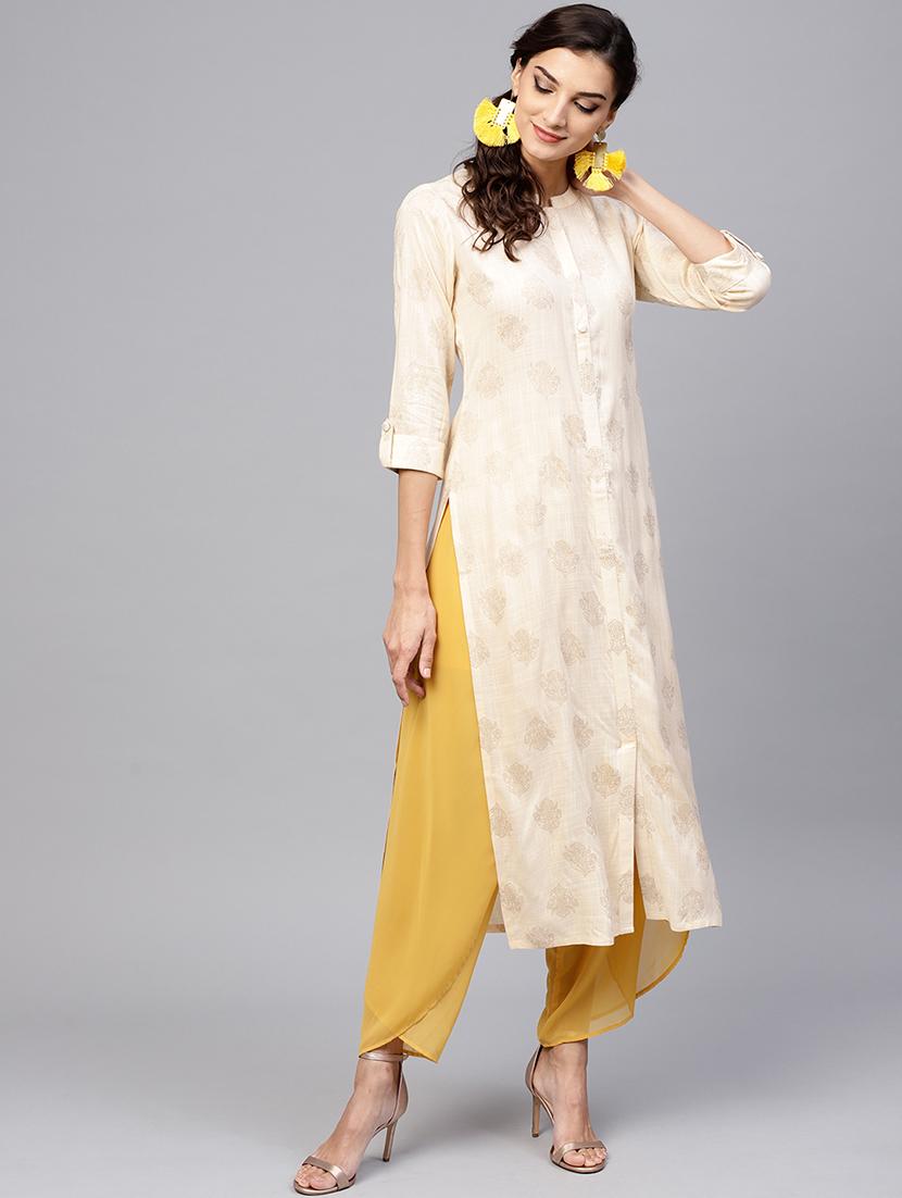 block print straight kurta - 15803474 - Zoom Image - 1