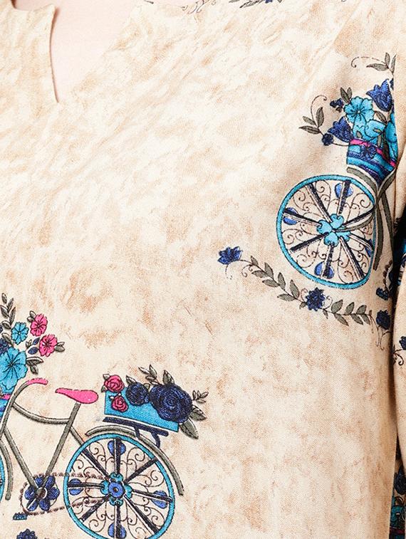 gather detail notch neck maxi dress - 15803577 - Zoom Image - 4