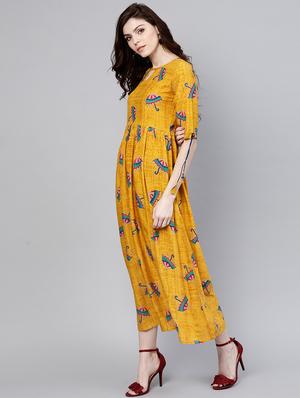 umbrella print maxi dress - 15803583 - Standard Image - 2