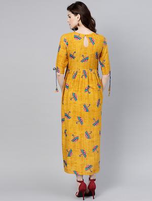 umbrella print maxi dress - 15803583 - Standard Image - 3