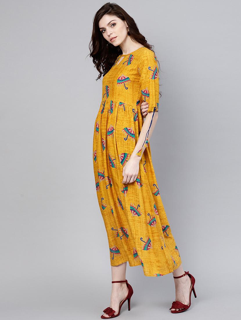 umbrella print maxi dress - 15803583 - Zoom Image - 2