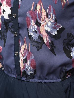 button detail floral jumpsuit - 15803783 - Standard Image - 6