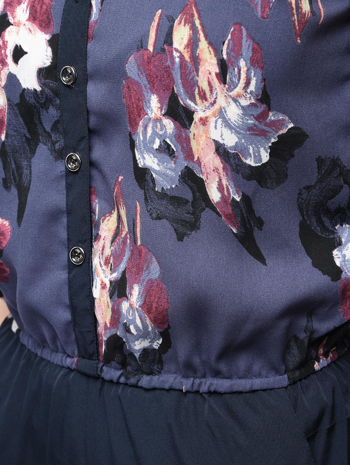 button detail floral jumpsuit - 15803783 - Zoom Image - 6