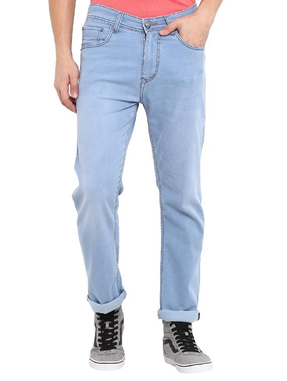blue cotton washed jeans - 15804848 - Zoom Image - 1