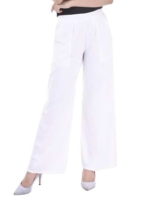 Pleated front elasticated back palazzo - 15805457 - Standard Image - 1
