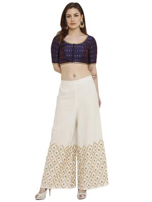 self-design brocade blouse with drawstring - 15805802 - Standard Image - 4