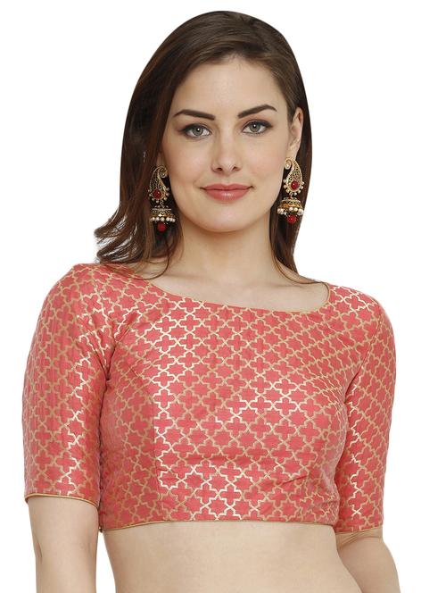 Self-design brocade blouse - 15805810 - Standard Image - 1