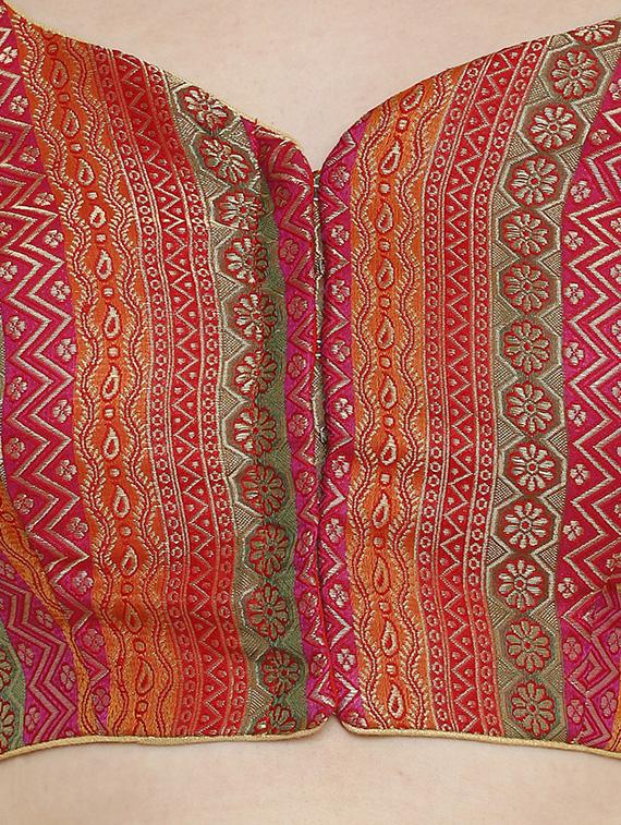 self-design brocade blouse - 15805813 - Zoom Image - 5