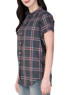 checkered straight kurti - 15806175 - Standard Image - 2
