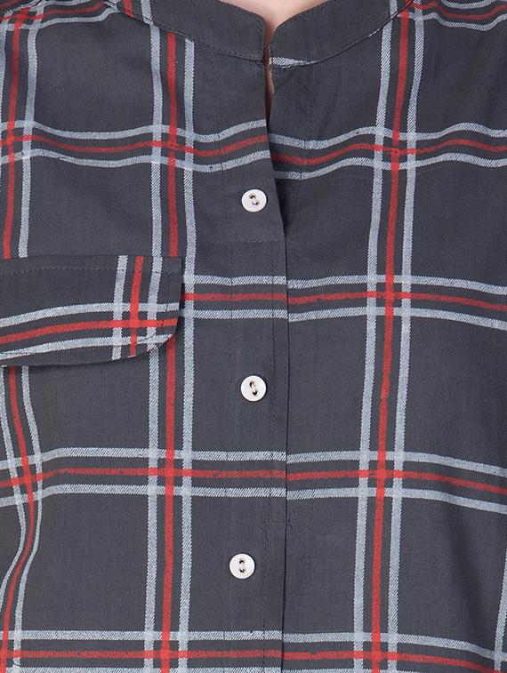 checkered straight kurti - 15806175 - Zoom Image - 4