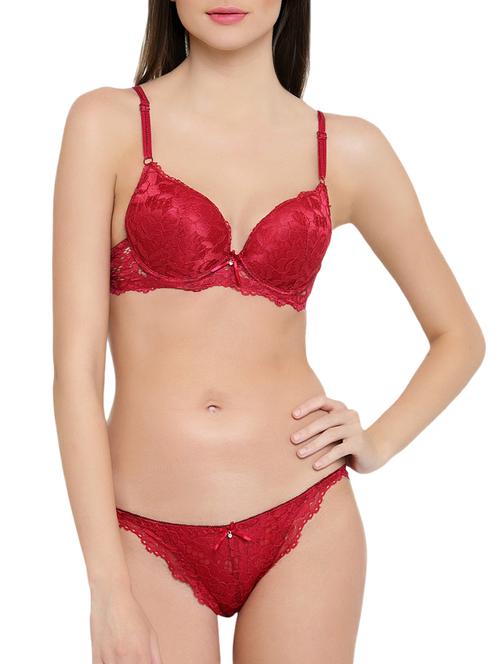 lace detail bra & panty set - 15806350 - Standard Image - 1