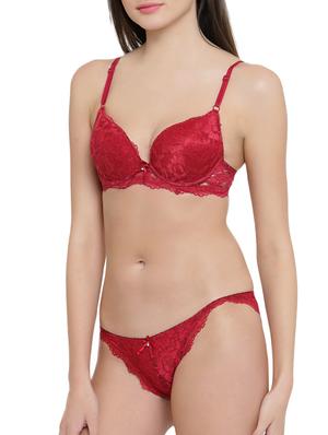 lace detail bra & panty set - 15806350 - Standard Image - 2