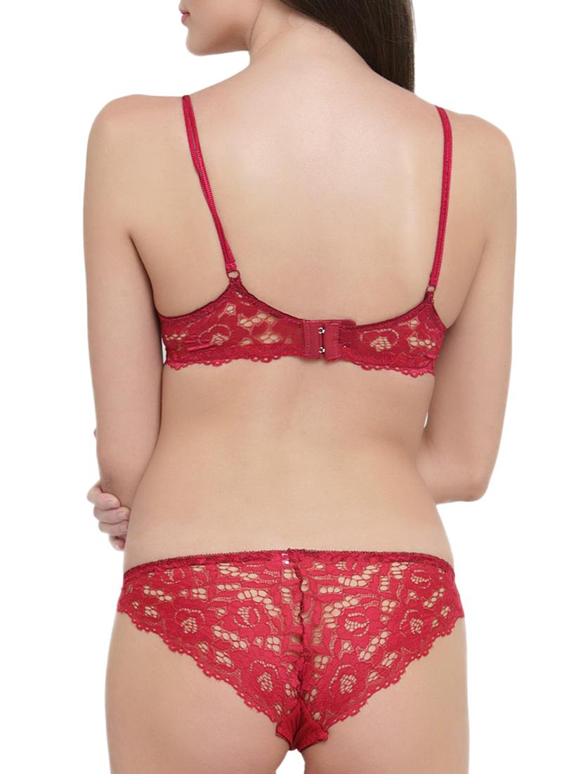 lace detail bra & panty set - 15806350 - Zoom Image - 3