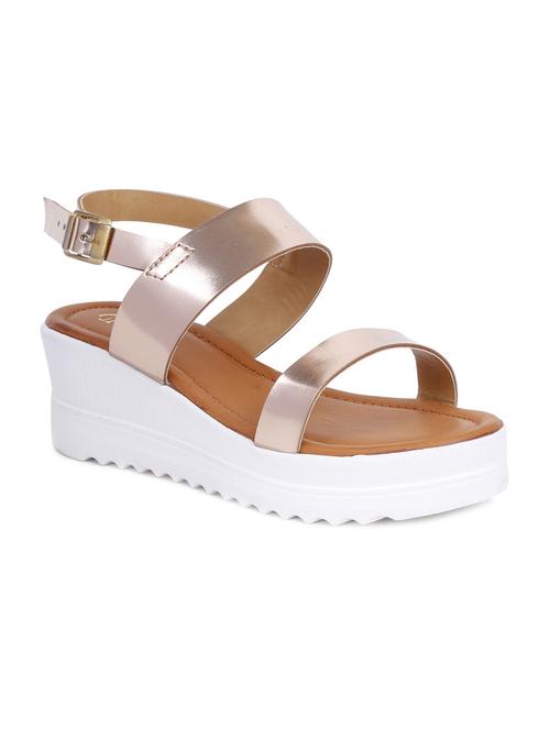 pink back strap wedges - 15806708 - Standard Image - 1