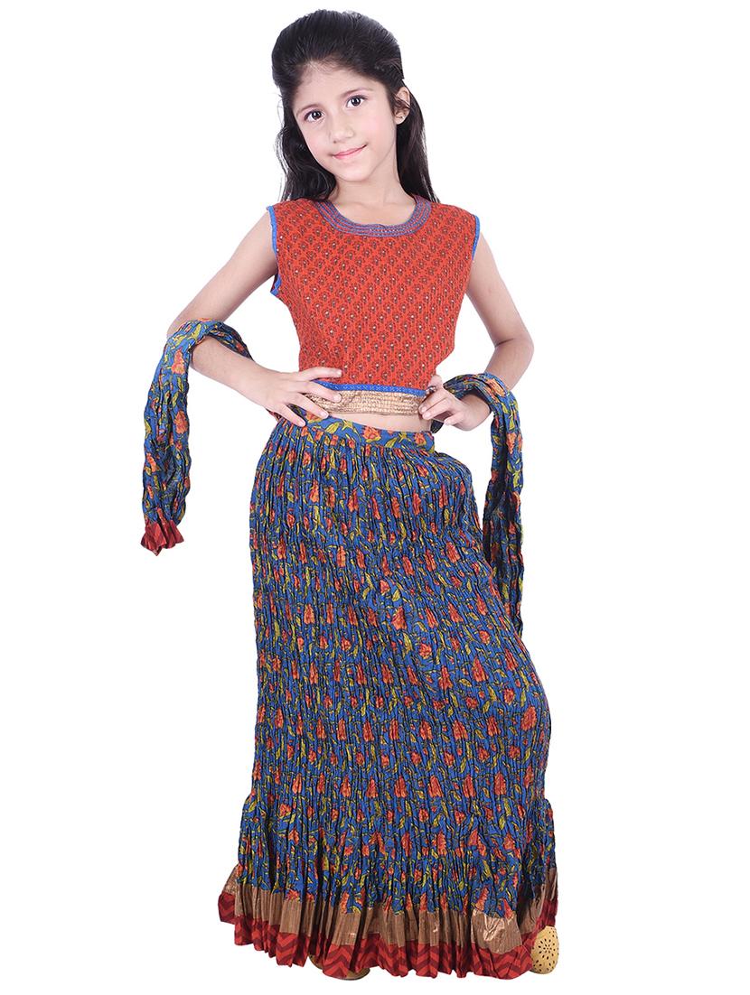 red cotton lehnga choli - 15806831 - Zoom Image - 1