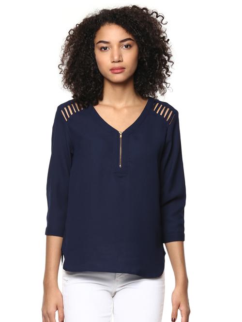 zipper front cutout detail top - 15807449 - Standard Image - 1