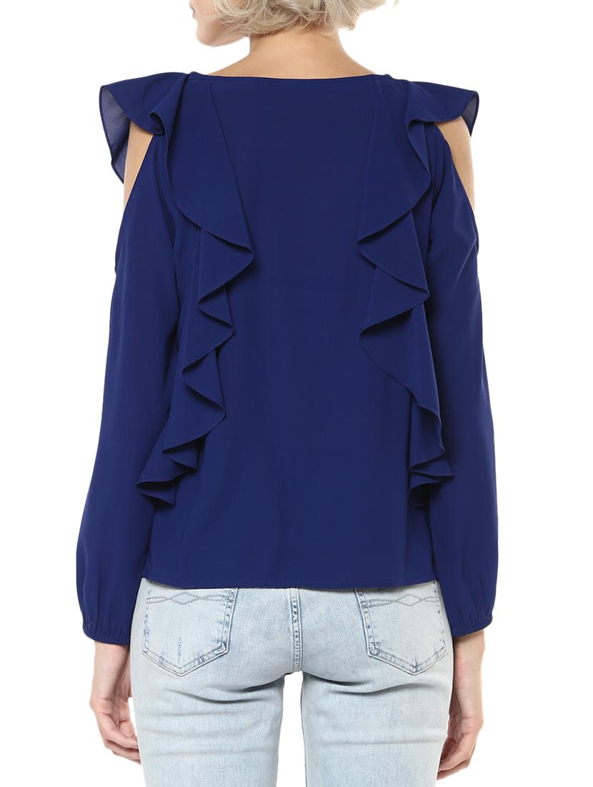 cold shoulder ruffle top - 15807599 - Zoom Image - 3