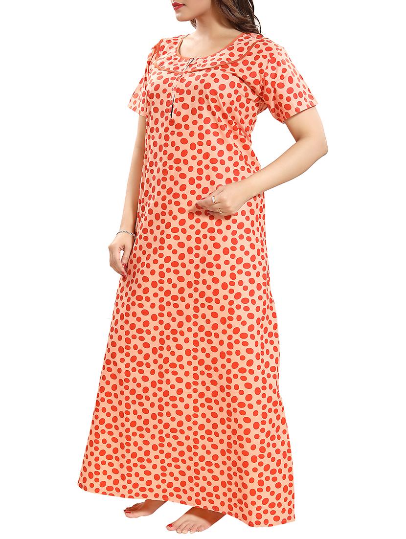 zipper detail nightwear gown - 15807897 - Zoom Image - 2